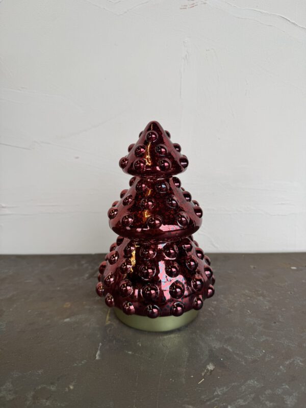 Kerstboom Glas Rood Lampje