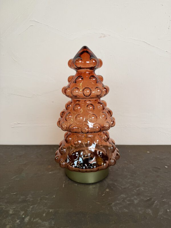 Kerstboom Glas Koper Lampje