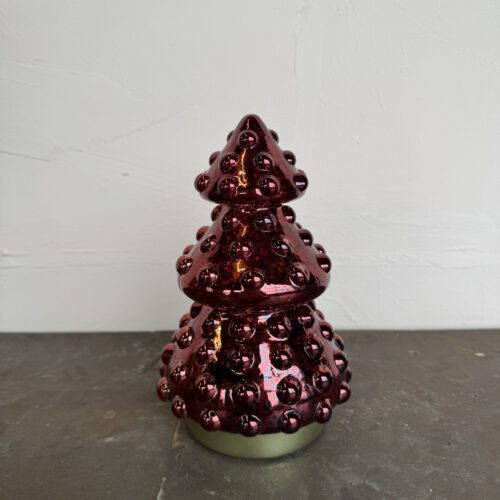 Kerstboom met licht rood Kerstboom Glas Rood Lampje