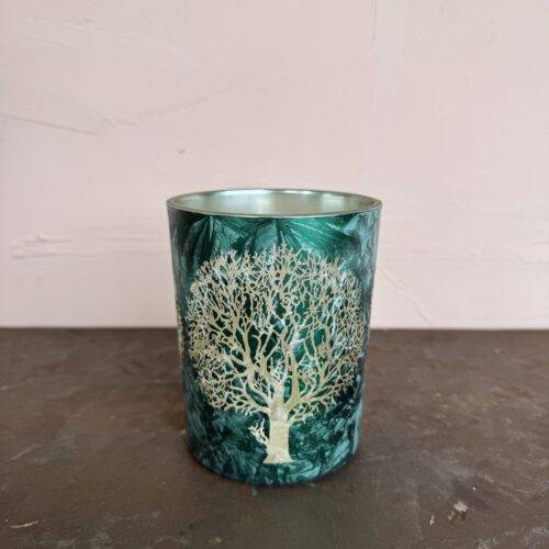 Windlicht met boom Waxinelicht Boom Groen