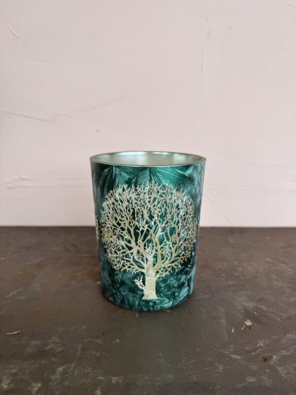 Windlicht met boom Waxinelicht Boom Groen